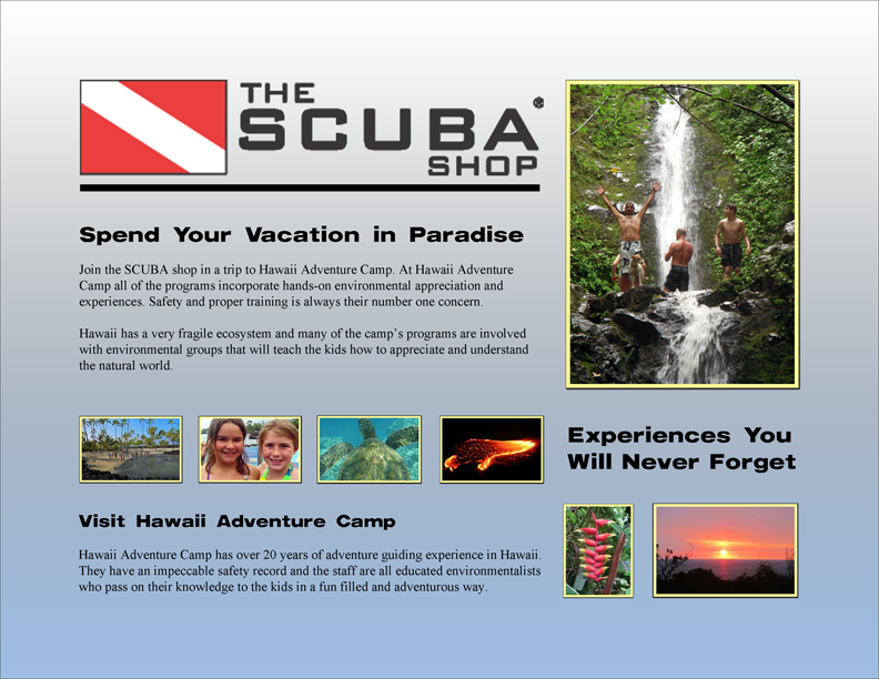 Scuba Shop flyer page 1